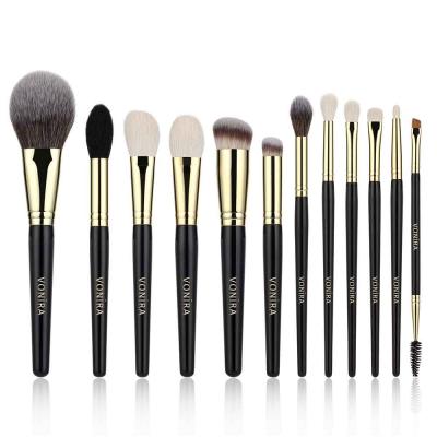 Vonira Beauty Luxurious Handcrafted Natural Hair Gold Copper Ferrule Makeup Artist Brushes Set Wholesale OEM ODM Private Label Logo Vonira Beauty Luxurious Handcrafted Natural Hair Gold Copper Ferrule Makeup Artist Brushes Set Wholesale OEM ODM Private Label Logo